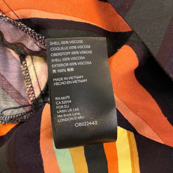 Anthropologie Runi Chevron Slip Dress Women's Size Medium - Picture 7 of 8